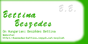 bettina beszedes business card